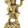 Brass Mahabali Hanuman with Sanjeevani Parvat Idol