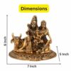 Handcrafted Shiva Parvati Ganesh Idol Shiv Parivar Murti Statue Sculpture - Lord Shiva Idols Family Sitting On Nandi Showpiece Figurine for Home Office Temple Mandir Decoration Gift