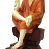 Antique Sai Baba Statue for Pooja Room Home Temple, 7 Inch, Polyresin, Orange