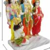 Marble Dust Lord Ram Darbar|God Ram,Laxman,Sita & Hanuman Darbar, Multicolor, 12.5 Inches, 1 Piece