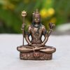 3.4-inch Cold Cast Bronze Lord Shiv Idol as Gifts (Multicolour)
