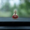 Gold Coated Khatu Shyam Ji Murti Idol - Car Dashboard Decoration, Shyam Baba Idol for Peace and Positivity