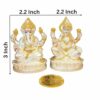 Silver Matte Oval Ganesha Idol with Gold-Plated Coin | Diwali Festival Gift Set