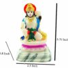 Polyresin & Marble Dust Lord Hanuman Idol, Hanuman ji ki Murti in Blessing Posture with GEfinito, Bajrangwali ki Murti Figurine, 3.75 Inches, Multicolor, 1 Piece