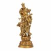 Lord Murli Manohar Krishna Krishan Brass Statue Murti Gift & Home D?cor Big Size- Height 15 Inches?.