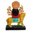 Goddess Nav Durga Devi Sherawali MATA Murti Statue for Puja Showpiece Car Dashboard Gift Item (Multicolor, 19.7 X 14 Cm),Resin