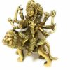 Fine Brass Made Maa Durga Idol (6, 6 , Small , Golden)