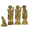Ram Darbar Murti Brass Idol for Home Decor|Diwali Pooja Room Decoration Items|Ram Laxman Hanuman Sita Statue (6.8 Inch)