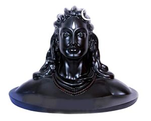Bhagwan Shiv Shiva Statue Idol Adiyogi for Car Dashboard Temple, Home Decor Pooja Room, (Size 3x2.5 Inch), Resin