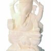 Marble Ganesh Ganesha Statue Murti Idol (5" Left Trunk), White, Pack of 1