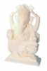 Marble Ganesh Ganesha Statue Murti Idol (5" Left Trunk), White, Pack of 1