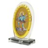 Car Dashboard Oval Shape Acrylic Showpiece Figurine Religious Idol Statue for Office & Home D?cor (Kali Ma)