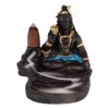 0327 Lord Shiva Smoke Fountain Incense Burner with 10 Backflow Cones (7 cm x 7 cm x 12, Blue)(Ceramic, Conical)