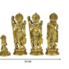 Ram Darbar Murti Brass Idol for Home Decor|Diwali Pooja Room Decoration Items|Ram Laxman Hanuman Sita Statue (6.8 Inch)