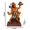 Marble Dust Polyresin Pahad Sanjeevani Parbat Hanuman Ji Statue Bala Ji Murti For Pooja Home Temple Idol, Pack of 1 (Multicolor)