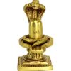 Brass Shiv Ling Shiva Lingam with Sheshnaag Statue Idol Murti for Home Temple and Pooja - 4" inches