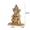 Ganesha Metal Statue, Ganpati Idol for Pooja Room, Home and Office Decor, Religious Showpiece Figurine