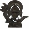Lord OM Ganesh Idol | OM Ganesha Idol | Ganpati Vinayaka (Design-61) Brown Metal Statue for Car Dashboard | Mandir Murti | Home Decor | Office Table Showpiece (L*B*H-6.7 x 0.3 x 6.2 Cm)