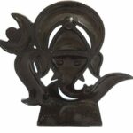 Ganesh Idol Brown Metal Statue for Car Dashboard, Mandir Murti, Home Decor, Office Table Showpiece