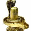 Brass Metal Shivling Idol for Pooja Small Size 3 Inches Home Decor Mandir Temple Vastu Showpiece