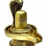 Brass Metal Shivling for Pooja Small Size Shiv Ling Statue Idol Puja Gift Purpose Home D?cor Mandir Temple Vastu Showpiece Height 3 Inches