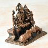 2.5 inches Copper Handmade Shiva Parivar Idol, 310 Grams, Patina Antique Finish, 1 Piece