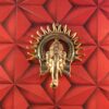 Efinito?Metal Ganesha ji Statue,Ganpati Wall Hanging Sculpture Lord Ganesh Idol Lucky Feng Shui Wall Decor (Gold)