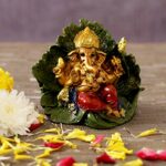 Resin Ganesh Idol Statue Showpiece - Diwali Decoration for Home Decor, Mandir, Living Room, Bedroom, Pooja Room, Office Table, Decorative Gifts