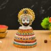 Polyresin Khatu Shyam Ji Statue | Shyam Baba Idol for Home Temple | Pooja Idols | Home Decor - Multicolor (4x3.5)(180 Grms.)