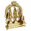Brass Ram Darbar Idol Statue - Lord Rama, Laxman, Sita - Religious Home Decor