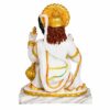 Marble Dust Lord Mahavir Hanuman FIGURINE (Multi Color and White, 8.5 Inches )