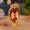 Ganesha Diya Idol Statue - Brass Gold Finish Oil Lamp - Ganesh Lakshmi Showpiece for Home Office Decor - Pujan Puja Diwali Decoration