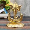 Metal Ganesh Idol, Height 18 cm, Gold Antique, 1 Piece