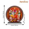 Ram Darbar Idol for Car Dashboard Acrylic Antic Round murti ram parivar Idol for Home Spiritual Gift Temple Pooja Home Decor Office Study Table Holy Showpiece Figurine