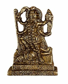 Brass Kali MATA Idol L- 4.5 cms, B- 1 cms, H- 6 cms Antique Gold 1pc