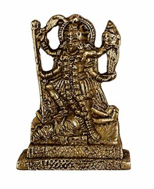 Brass Kali MATA Idol L- 4.5 cms, B- 1 cms, H- 6 cms Antique Gold 1pc