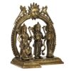 Brass Lord Rama Laxman Sita Hanuman Idol Sculpture Set for Home Office Temple Puja Decor 11 Inch
