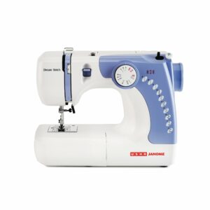 Usha Janome Dream Stitch Automatic Zig-Zag Electric Sewing Machine (White and Blue)