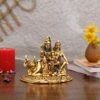 Handcrafted Shiva Parvati Ganesh Idol Shiv Parivar Murti Statue Sculpture - Lord Shiva Idols Family Sitting On Nandi Showpiece Figurine for Home Office Temple Mandir Decoration Gift