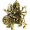 Fine Brass Made Maa Durga Idol (6, 6 , Small , Golden)