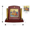 Lord Shiva's family Idol Photo Frame for Car Dashboard, Table D?cor|MDF 1B P+ wooden Frame, 24K Gold Plated Foil and Engraved Pillars of Brass|Idol for Pooja, Gifts Items (7x 9CM)