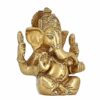 Brass Lord Ganesha Ganpati Religious Statue Idol Ganesh Murti Home Decor for Puja Size - Height 4.5 Inches.
