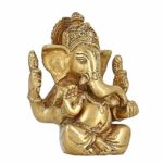 Brass Lord Ganesha Idol Statue for Home Decor and Puja - Height 4.5 Inches
