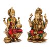 Lakshmi Ganesha Idol Laxmi Ganesh Statue Showpiece Figurine Home Office Puja Gifts(Bronze Finish).