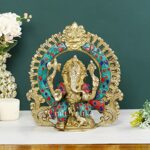 Ganesha Brass Idol Statue - Home Decor Figurine