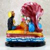 Resin Lord Vishnu with Laxmi in Ksheer Sagar - Lakshmi Narayan Murti Idol Statue Sculpture - Pooja Articles - Multicolour - 10" Inches
