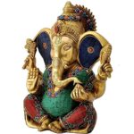 Large Ganesh Brass Idol Statue for Puja Home Decor - Gift for Diwali, Wedding, Anniversary