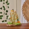 Marble Radha Krishna Idol | Radha Krishna Statue | Radha Krishan Idols For Home Decor | Lord Radha Krishna Statue | Radha Krishna Murti- 5.5" Radium, Pack of 1 (Green)