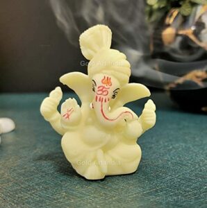Gold and Silver Plated Pagdi Ganesha Idol (Ivory).