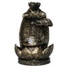 Polyresin Shivling Backflow Smoke Incense Holder/Smoke Fountain for Home with Free10 Scented Incense Cones| Shiva Smoke Fountain | Shivling for Home Puja (Black,Gold 7 Inches)(Conical)